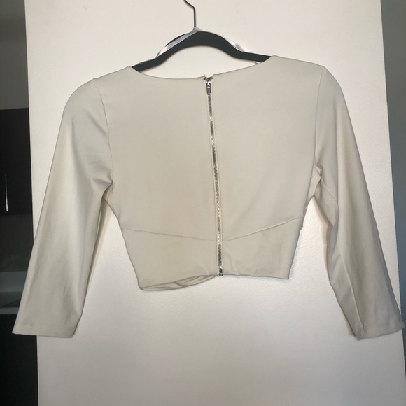 Bebe - Ivory Crop Top - Picture 3 of 6